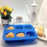 Silicone Bakery Mold for Snowman 6 CAV BPA Free! thumbnail-1