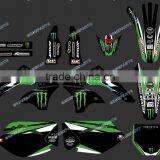New Style (black Power 0235) TEAM GRAPHICS & BACKGROUNDS DECALS STICKERS Kits for KAWASAKI KX450F KXF450 2006 2007 2008 thumbnail-1