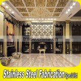Custom Made Luxurious Stainless Steel Interior Hotel Lobby Decoration thumbnail-3