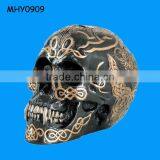 Black Scary Collectible Resin Skull thumbnail-1