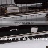 E1073 Royal Luxury High Gloss Stainless Steel TV Stand/cabinet Design With Marble Top thumbnail-3