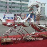 Large Outdoor Decorative Stainless Steel Garden Animal Dolphin Sculpture thumbnail-1