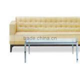 Furniture Living Room Brown Leather Sectional Sofa thumbnail-3