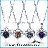 Latest Design Drusy Gemstone Druzy Pendant Wholesale Amethyst Natural Druzy Necklace thumbnail-1