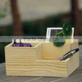Eco-friendly Custom Unfinished Desktop Wooden Pen Holder thumbnail-6