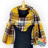 One Size Fit All Black White Lattices Winter Scarf for Lady /Girls thumbnail-2