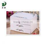 CJewelry ZD-1506 Box Girls Jewelry Organizer Mirrored Mini Travel Case Lockable White thumbnail-5