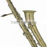 Antique Gold Finish Bass Saxophone, Bb Sax, Professional Saxophone