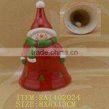 Factory Direct Snowman Design Ceramic Hanging Figurine for Christmas Decoration thumbnail-1