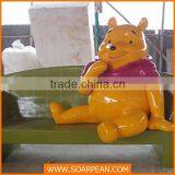 Modern Appearance Decorative Outdoor Fiberglass Bench thumbnail-1