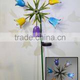 Hot Sale Metal Wind Spinner by Solar Power Garden Stake Garden Decoration Ornaments thumbnail-5