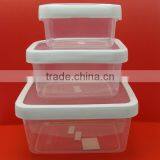 3PC Airtight Plastic Food Bowl Container Set thumbnail-2