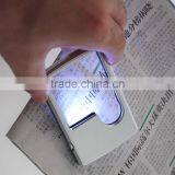 Credit Card 3x 6x LED Light Head Magnifying Glass Lamp Jewelry Loupe Magnifier + Leather Case thumbnail-1