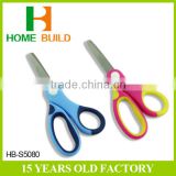 Factory price HB-S5080 5" big satin polished blades PP TPR handle children scissors