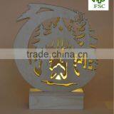 New Design Customed Christmas Wooden Laser Cutting With Light thumbnail-2