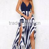 Women Dresses 2016 Top Quality Latest Design Stripe Fashion Boutique Dress thumbnail-3