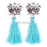 Bohemian Jewelry Fashion Alloy Plated With Colorful Tassel Dangle Earrings thumbnail-3