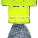 Yellow Color Polyester Soccer Uniform
