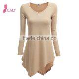Womens Knit Tunics With Unbalanced Hem Line, Latest Women Clothes Fashion thumbnail-1