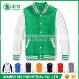 Wholesale Cheap Price Custom Design Mens College School Green Varsity Jacket thumbnail-1