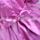 MGOO Winter Fashion Forzen Purple Princess Dress Satin With Gold Chain Party Gowns For Kids thumbnail-3