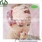 Infant Baby Flower Hairband Girls Elastic Feather Colorful Headband thumbnail-3