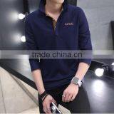 Spring Clothing Men's T-shirt With Long Sleeves Lapel With Clasp Autumn Clothes Young Men Led the Son Leisure Shirt Polo Shirt thumbnail-1