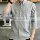 Zm35622a Casual Summer Tops Fashion Korean Slim Men's Blouse thumbnail-2