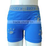 Funny blue kids underwear cheap seamless boy's boxer shorts underwear