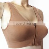Seamless Front Close Zipper Double Layer With Removable Sponge Sports Bra thumbnail-2