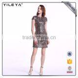 Oem&Odm Service Dotted Line Deep V Behind Women Stylish Dress