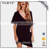 Summer Long Style Girl Tee Short Sleeve Custon Women Cotton t Shirt thumbnail-2