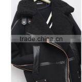 Europe Style Women Big Fur Coat Jacket Leather /Biker Jacket thumbnail-2
