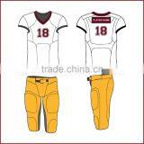 White Jersey and Yellow Shorts for American Football thumbnail-1