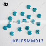 Hot Fix Rhinestud Octagon 5MM Peacock Blue Color Studs for Clothing thumbnail-1