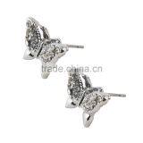 Customized Newest Design 4 Gram Butterfly Shape Hiphop Earrings For Girls With Cheap Earrings Made In China thumbnail-3