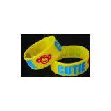 Debossed Logo With Color Filled Silicone Wristband thumbnail-1