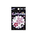 custom glitter stickers adhesive Flower with Non - toxic ink printing for your face