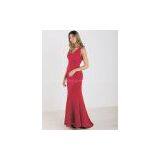 Fashion High Quality Custom Made V-neckline Mermaid Lady Prom Dress thumbnail-1