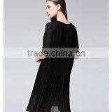 Latest Dress Designs Photos Round Neck Chiffon Women Dresses thumbnail-4