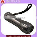 3AAA Battery Push Button Aluminum Flashlight Mini 9 Led Torch Car Gift