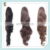 Natural Colors Long Curly Drawstring Synthetic Ponytail Hair Extensions HPC-0163