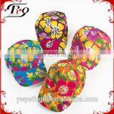 Colorful Hibiscus Flower Cotton Baseball Cap