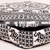 Indian Handmade Elephant Mandala Floor Pouf Cover Cheapest Cushions Handmade Dog Bed Cover thumbnail-1