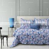 Printed Chinese Brake Herb 100%polyester Microfiber Fabric Quilted Bedspread Bedding Set thumbnail-3