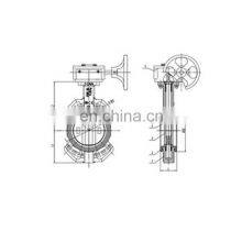 Bundor ANSI PN10 Cast Iron Worm Gear Concentric Wafer Butterfly Valve for Sea Water thumbnail-4