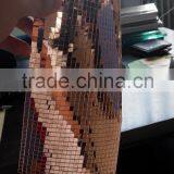 1.8mm Thick 5x5mm Bronze Color Mirror Mosaic for Disco Ball thumbnail-1