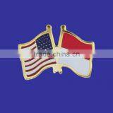 Custom Hard Enamel Filled Quality Novelty Gift Indonesia Flag Lapel Pin thumbnail-1