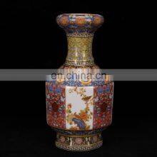 Chinese Antique Reproduction Qing Yongzheng Year Ceramic Porcelain Flower Vase thumbnail-3