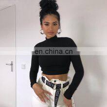 Women Sexy Harajuku Open Back T-shirt Long Sleeve Top Cropped Summer Tops White Clothes Shirt Vintage Tshirt Tee Dropshipping thumbnail-3